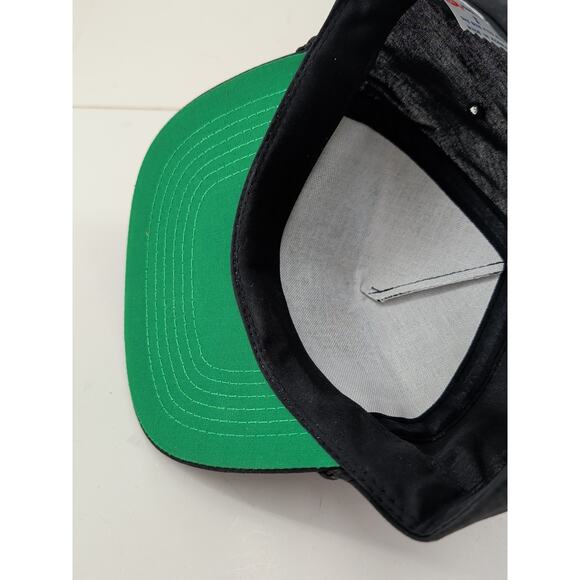 Vintage 80's Black Iowa Hawkeye's Snapback Rope Hat Screen Print Logo Trucker - Picture 7 of 9